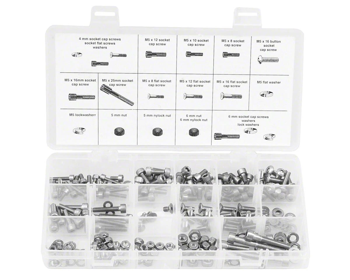 Wheels Manufacturing 4,5,6mm Fastener Kit - 218 Pieces Of Stainless Steel Bolts, 3 Wheels Manufacturing 4,5,6mm Fastener Kit - 218 Pieces Of Stainless Steel Bolts,