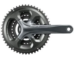 Shimano Tiagra 4703 Crankset (Grey) (3 X 10 Speed) (Hollowtech II) (165mm) (50/39/30T) (74/110 Asymmetric BCD)